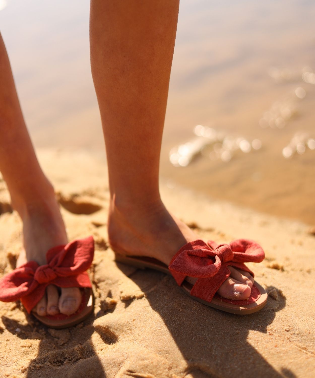 Sandalias planas lazo